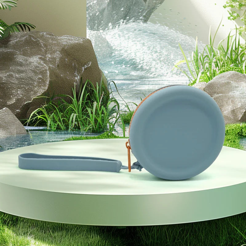 Dog Treat Training Pouch, Portable Silicone Dog Food Treat Pouch with Lanyard and Hook for Outdoor Walking Supply Storage Bag