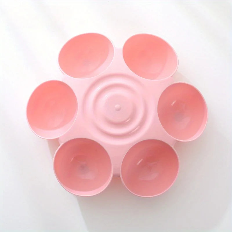 6-in-1 Pet Pet Pet Petal Shaped Cat Bowl, Multi Pet Edible, Multi Functional, Tilted Slow Feed Bowl for Food and Water