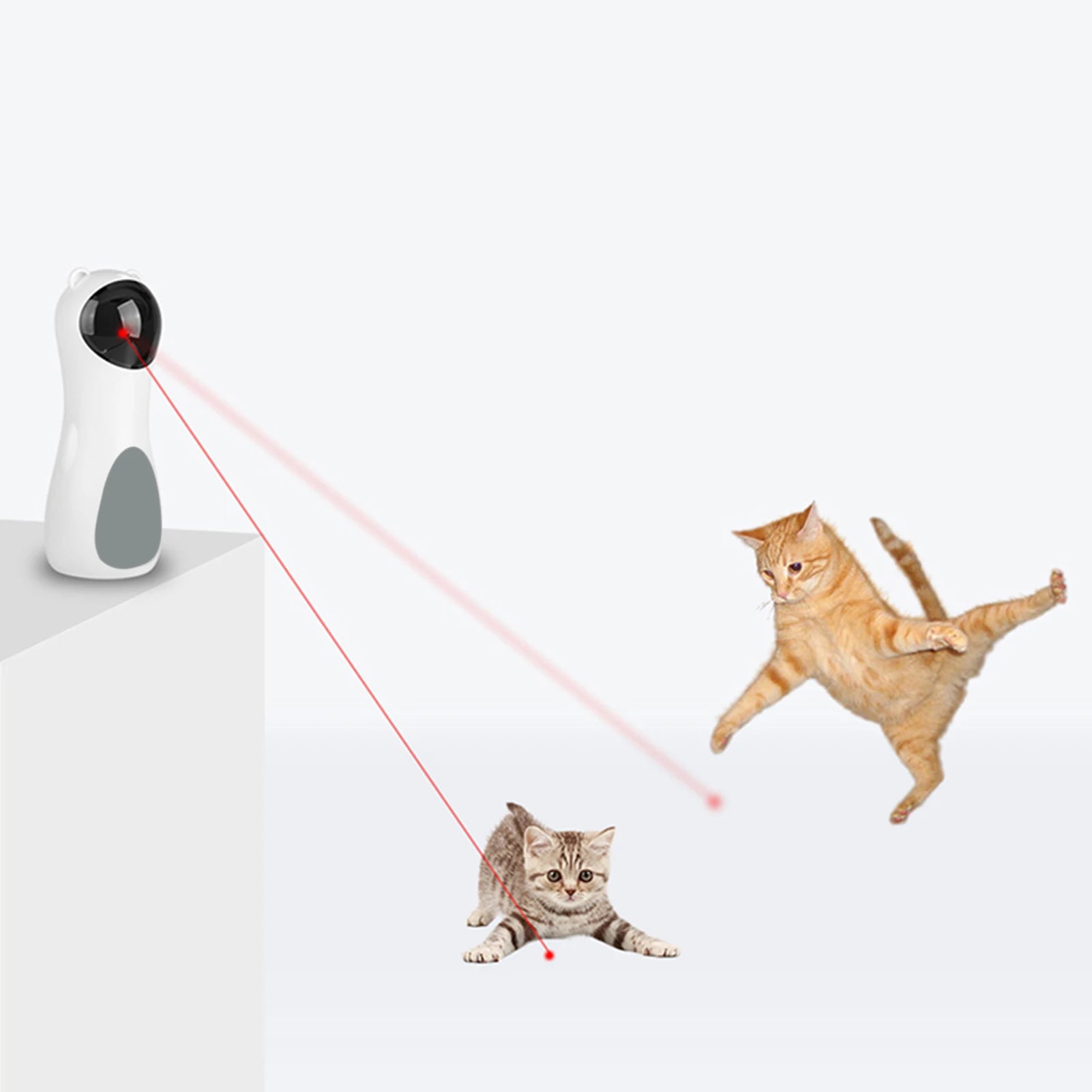 Cat Laser Toy, Automatic Rotating Laser Pointer for Cats, USB/Battery Charging Operated Pet Training Exercise Chaser Tool