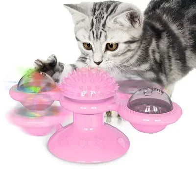 Funny Pet Products for Dropshipping, Interactive Balance Car Cat Chasing Toy With Catnip, Tumbler Swing Toys for Cats Kitten