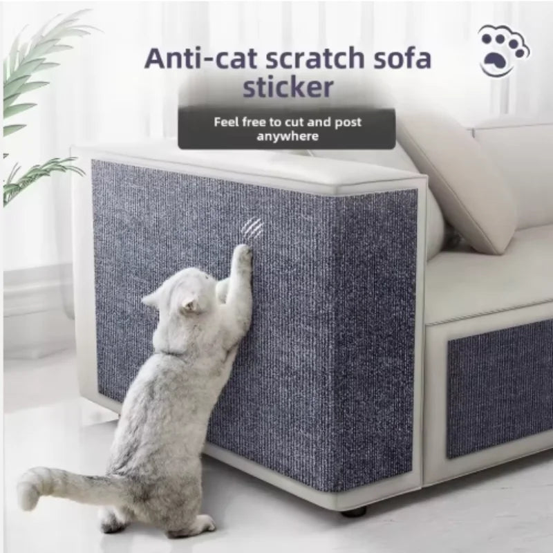Cat Scratching Mat DIY Self-Adhesive Trimmable Carpet Cat Scratching Post Carpet for Anti-scratching Sofa Furniture Protection