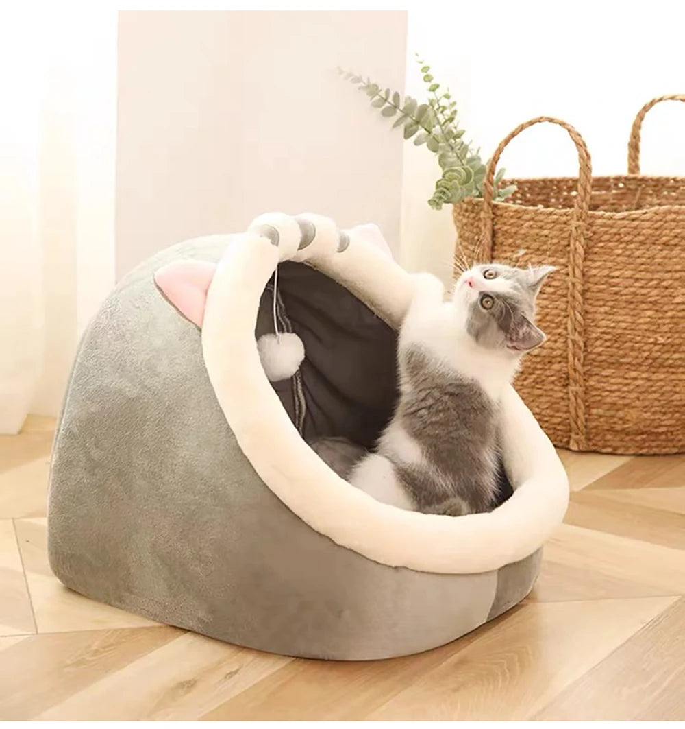 Deep Sleep Cat Bed Warm Pet Basket Cozy Cat House Kitten Lounger Cushion Cat Nesk Tent Very Soft Small Dog Mat Bag Cave Cats Bed