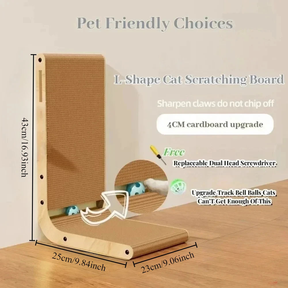 Cat Scratching Board Cat Toys  Wooden  Wear-resistant  and Scratch-resistant Post Cat Furniture Training Grinding Claw Toys Sofa