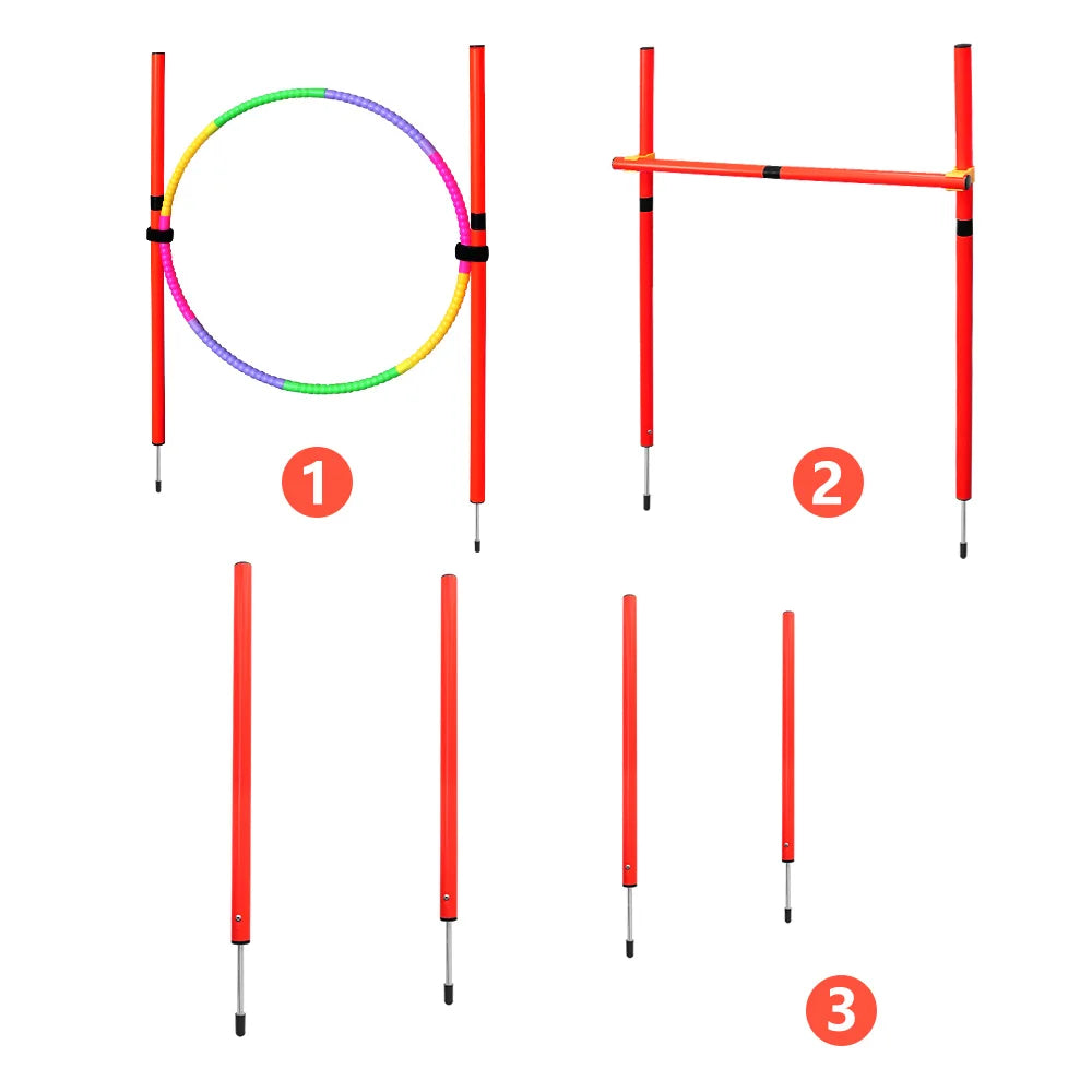 Dog Agility Equipment Portable Pet Training Equipments Dogs Jumping Training Tool Outdoor Dogs Running Stake Sports Stakes Pole