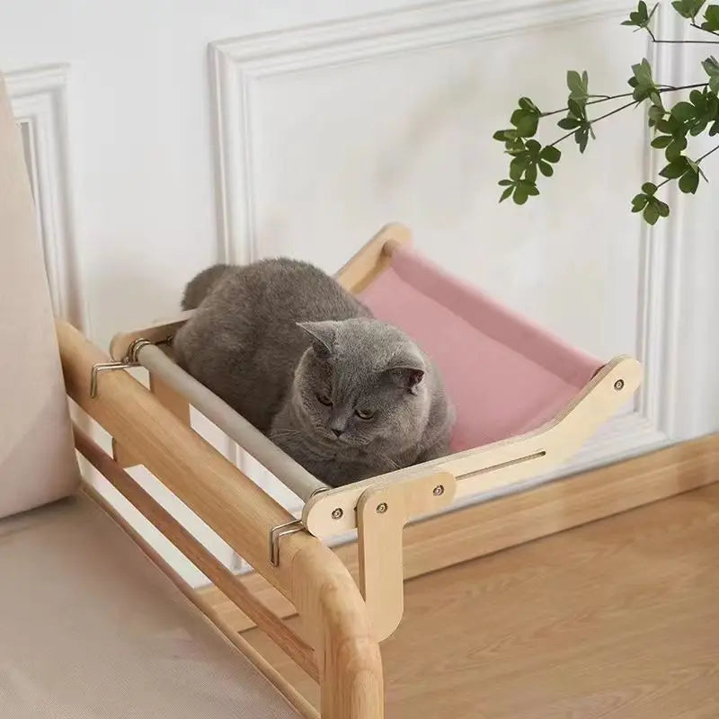 Cat Suspension Hammock Portable Detachable Comfortable Cats Sunroom Seat Cat Climbing Frame Pet Accessories Easy To Wash Cat Bed