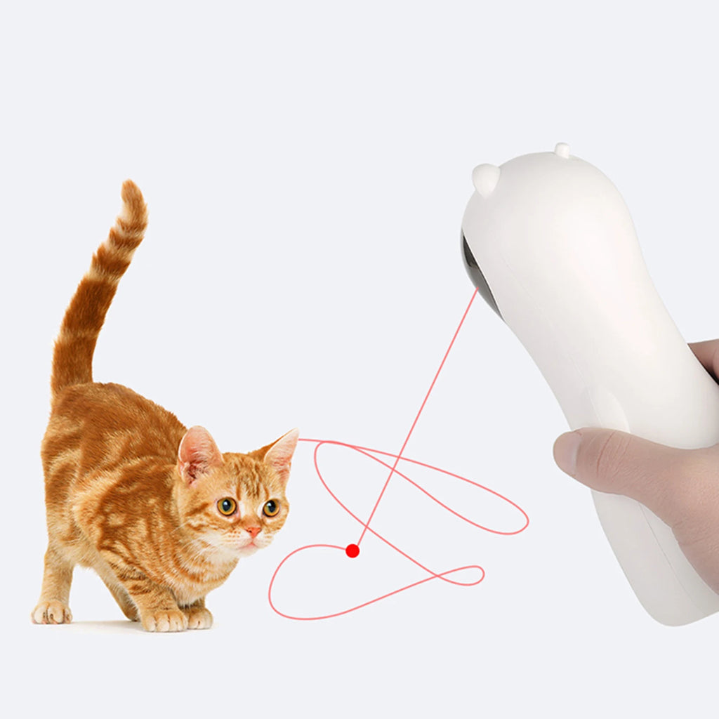 Cat Laser Toy, Automatic Rotating Laser Pointer for Cats, USB/Battery Charging Operated Pet Training Exercise Chaser Tool