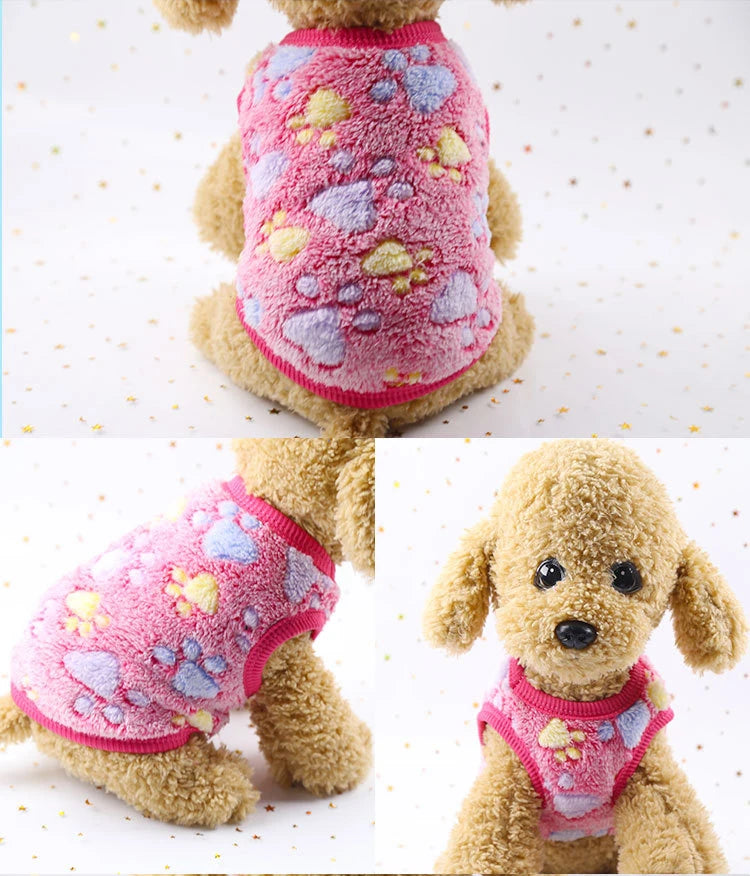 Cute Dog Clothes Winter For Small Medium Dogs Cat Soft Fleece Warm Dog Coat Jacket For Puppy Chihuahua Yorkies Pets Sweater Vest