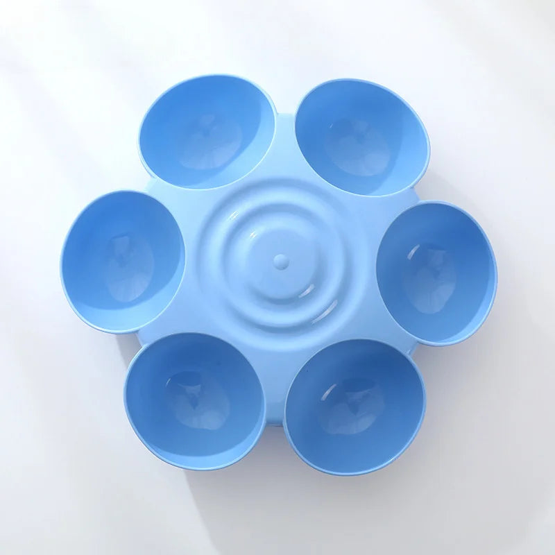 6-in-1 Pet Pet Pet Petal Shaped Cat Bowl, Multi Pet Edible, Multi Functional, Tilted Slow Feed Bowl for Food and Water