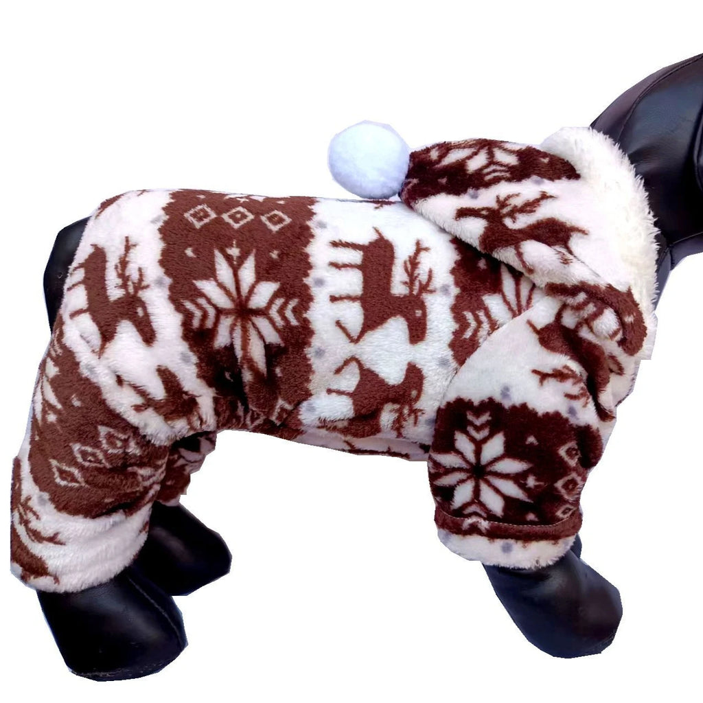 Dog Clothes Christmas Winter Warm Pet Clothes Puppy Jumpsuit Hoodie Coat Doggy Apparel Mascotas Clothes For Dogs Ropa Perro