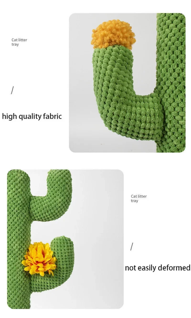 Cactus Cat Scratching Posts Sisal Rope Cat Scratcher Cactus for Young and Adult Cats Interactive Toy Play for Grinding Claws