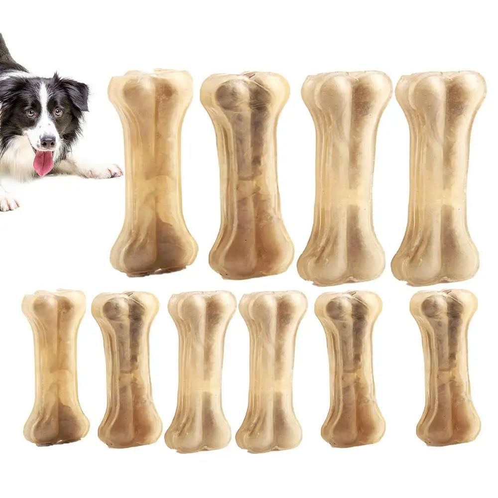 Durable Dog Chew Toys Cowhide Bones Dental Sticks Puppy Treats Supplies Cleaning Teeth Healthy Snacks for Small Medium Large Dog