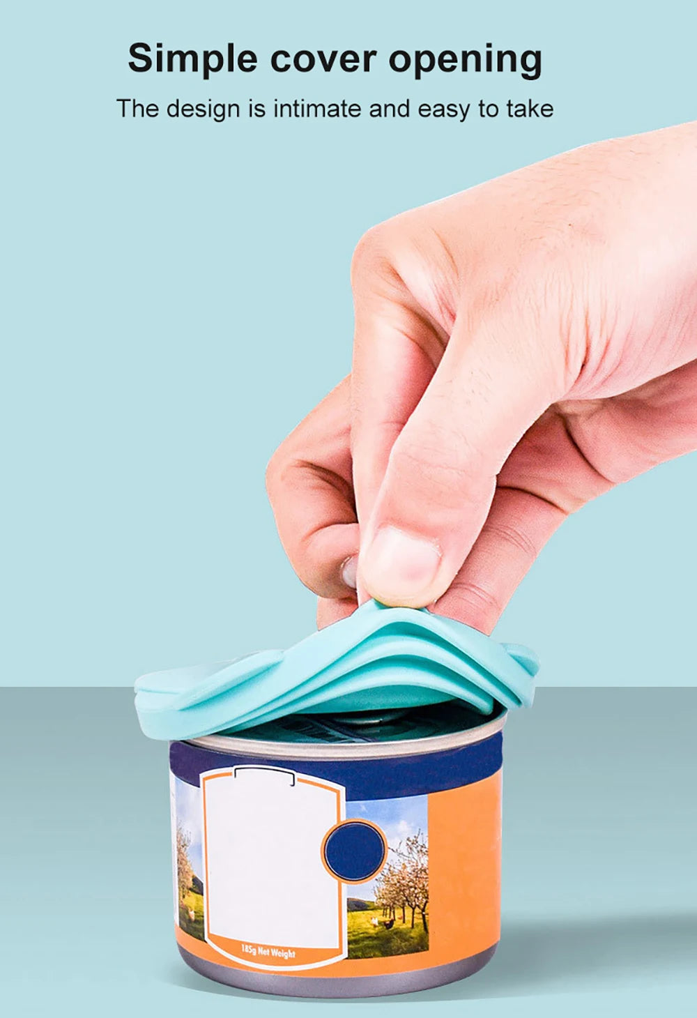 Cute Cat Paw Can Storage Cover Reusable Pet Food Cover Can Lid 2-in-1 Fresh-keeping Food Cover Spoon Tin Cans Food Accessories