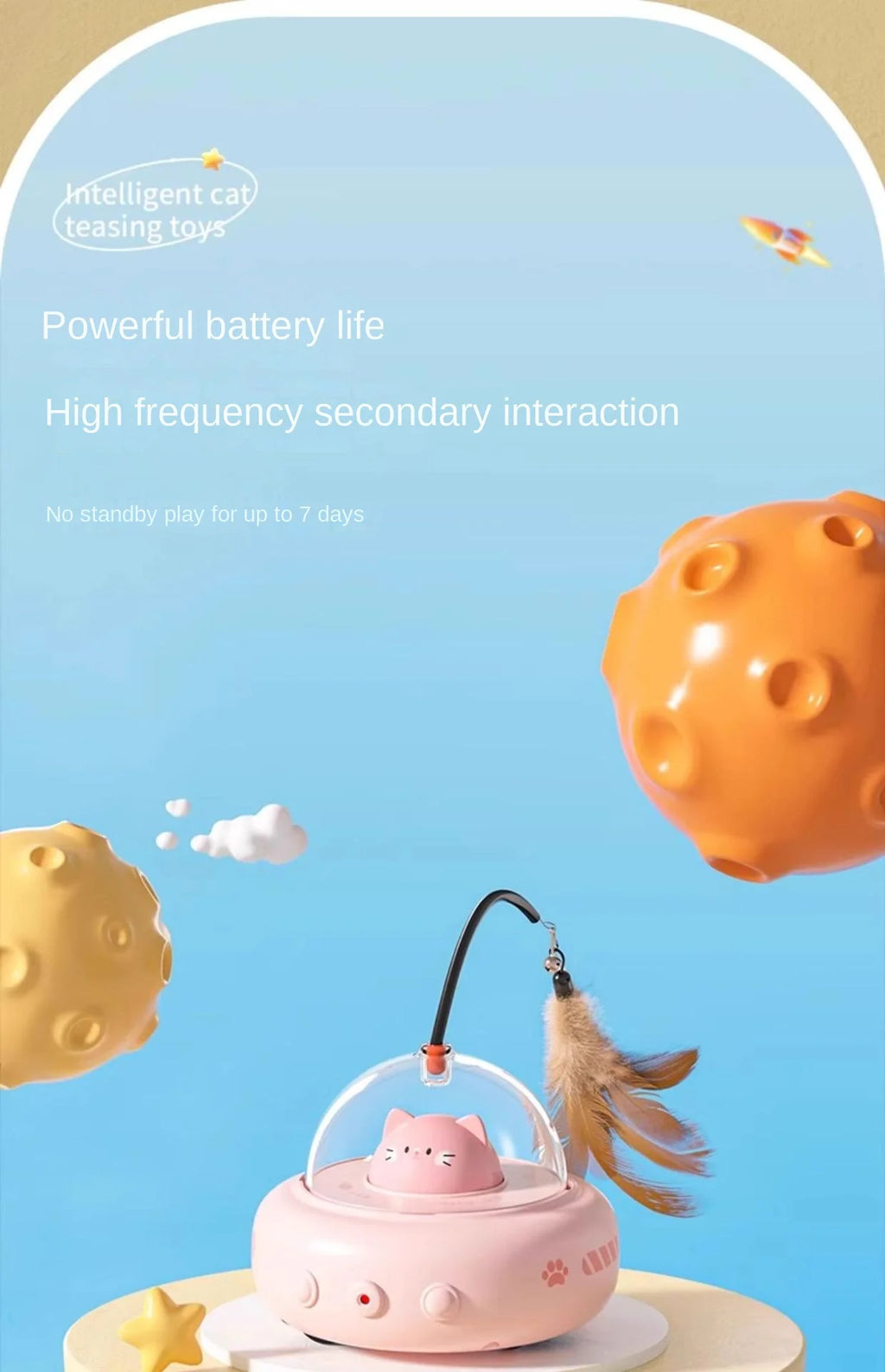 3-in-1 Automatic Intelligent Pet Teaser Toy – Interactive Cat & Dog Toy for Indoor Fun & Engagement