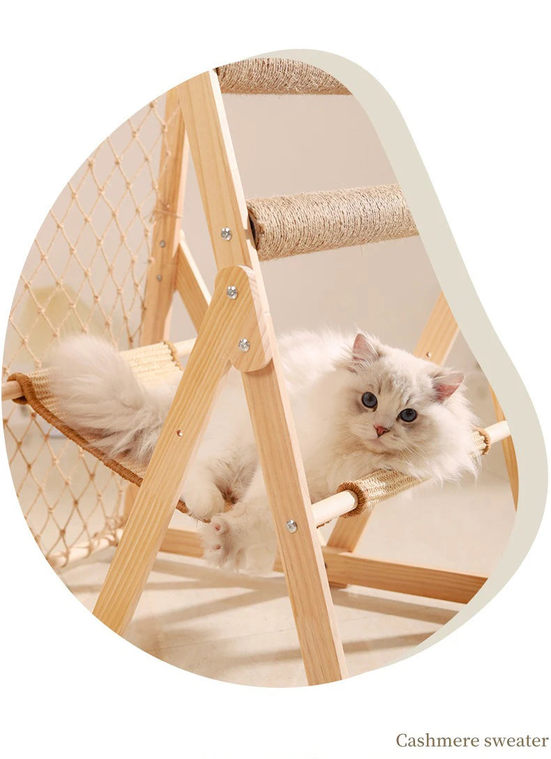 Cat Climbing Frame Space Capsule Scratching Board Hammock Sisal Wear-resistant Not Falling Chips Climbing Net Pet Supplies