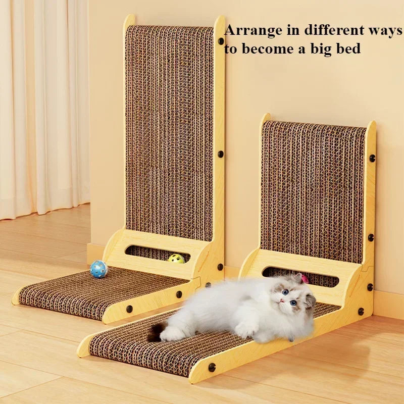 Cat Scratching Board L-shaped Detachable Wooden Wear Resistant and Scratch Resistant Grinding Claw Toy Furniture Protector CAT