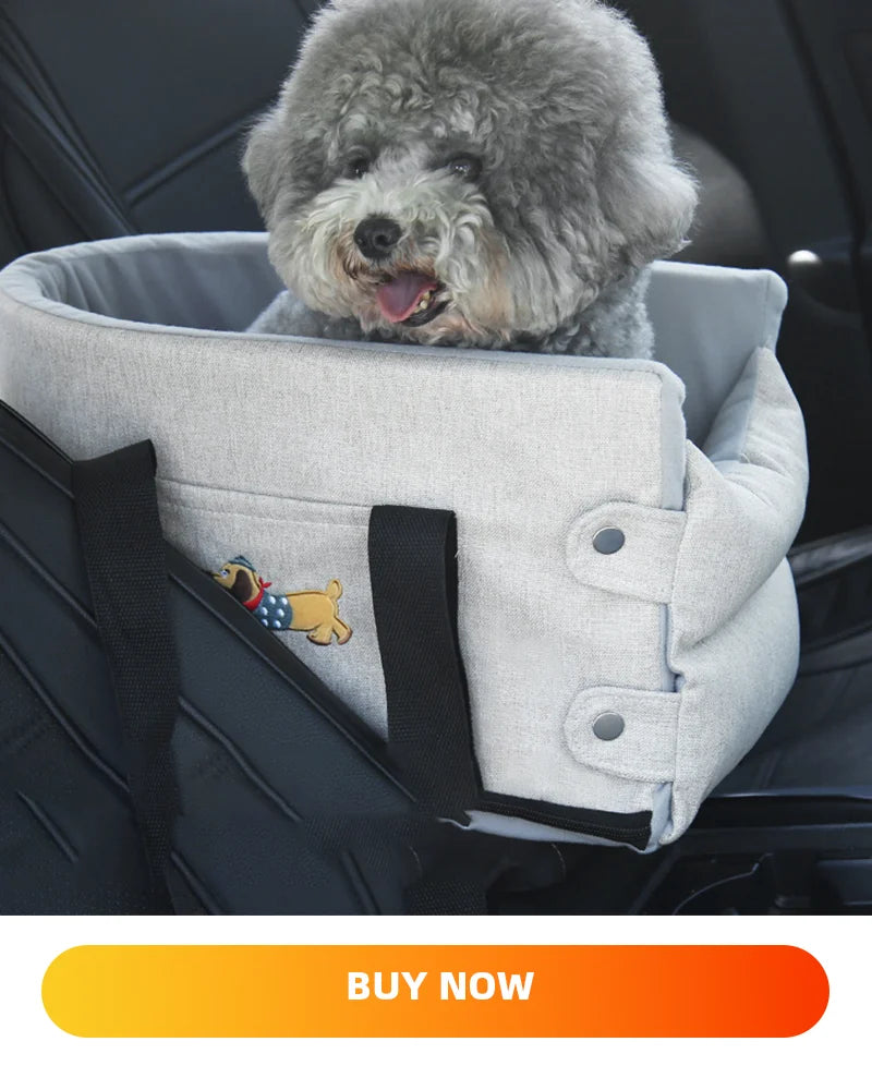 Dog Carrier Car Central Control Pet Safety Seat Dog House Cushion Pet Car Supplies Cat Mat Dog Car Seat Dog Nest PU Leather