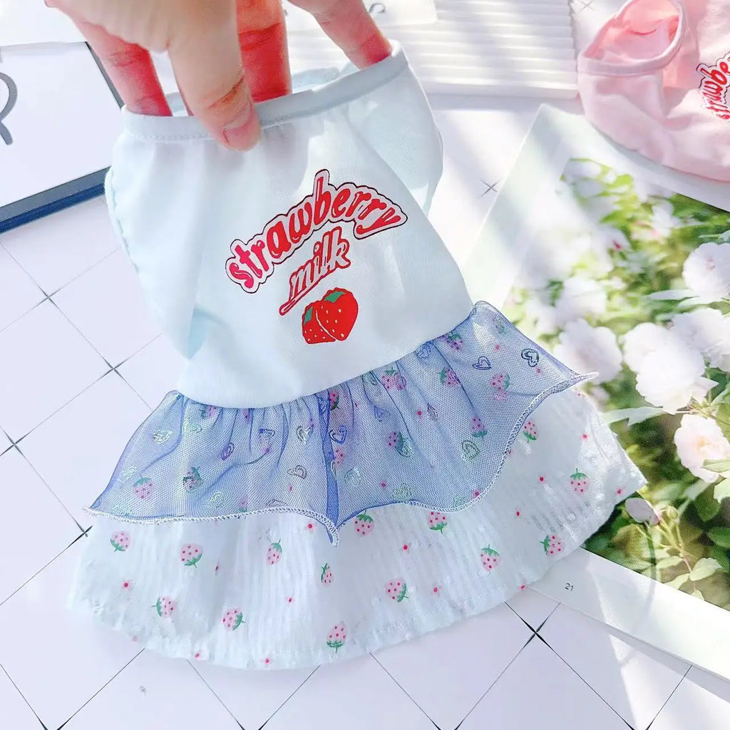 Cute Pets Clothes For Yorkshire Terrier Dogs Little Puppies Small Animals Breeds Striped Summer Wedding Princess Cats Dresses