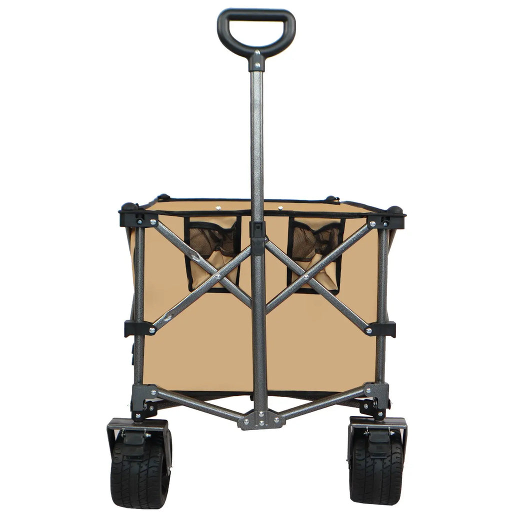 Collapsible Folding Camping Cart Push Pull Beach Wagon for Convenient Travel