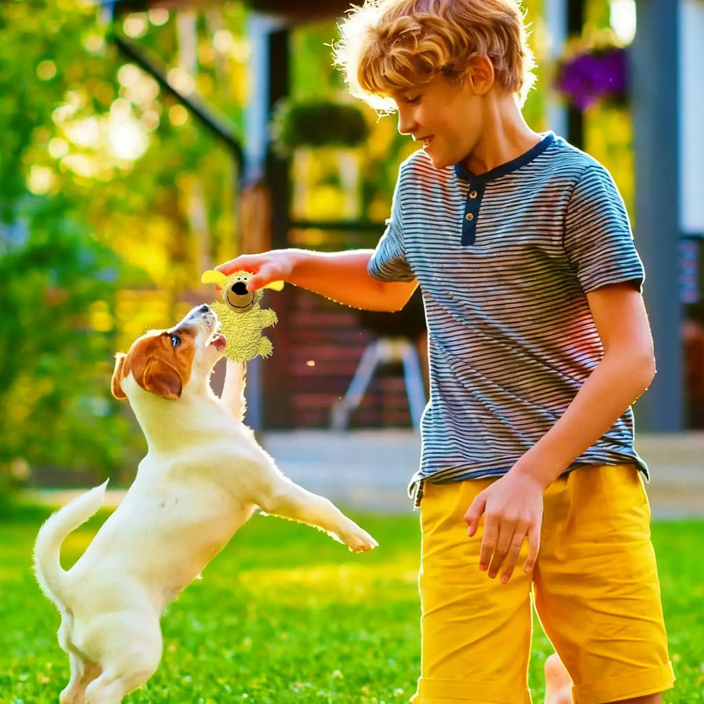 Dog Toys Chewers Cartoon Dog Plush Toys Pet Chew Games Pet Supplies Soft Doll For Small Medium Large Breed Indoor Outdoor