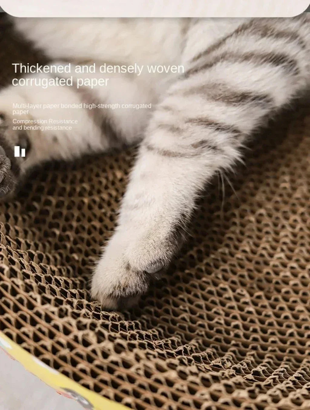 Cat Scratching Board Protect Furniture Grinding Claw Toys Oval Corrugated Paper Wear-resistant Cat Nest Cat Accessories