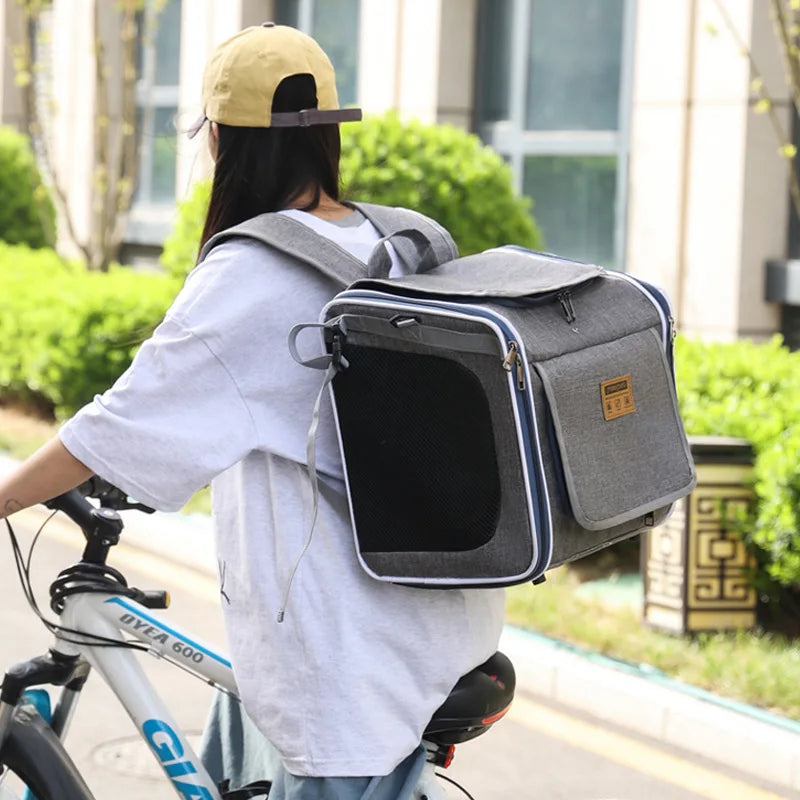 Hot High Quality Pet Bag For Outdoor Use Portable Hand-Held Backpack Nordic Style Bicycle In Car Cat Bag Dog Bag Home Goods