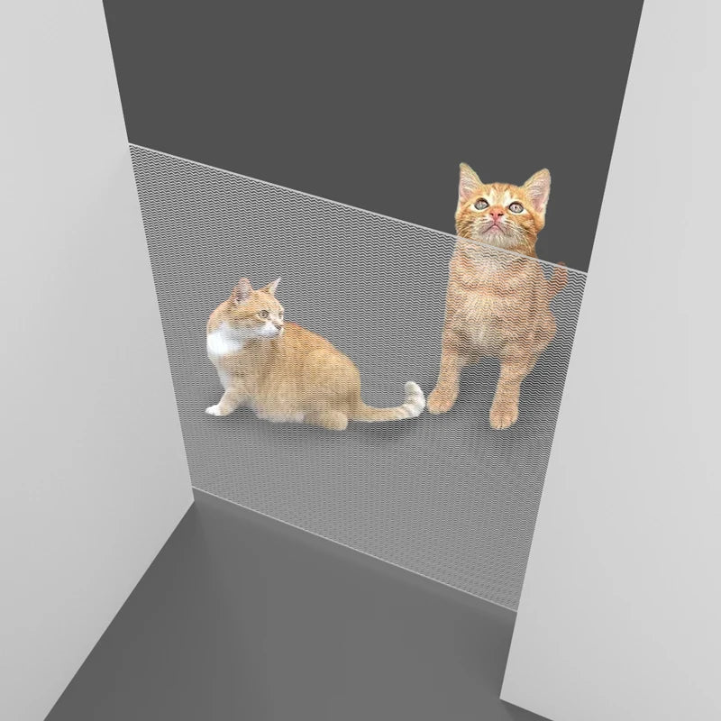 2025 Hot Retractable Pet Gate - Anti-Escape Reinforced Mesh, No-Drill Safety Barrier for Puppies/Kittens, Stairs/Hallway/Balcony