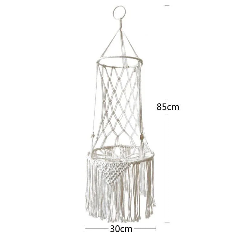 Handwoven Tapestry Pet Cat Hammock Bed Bohemian Wall Hanging Basket Window Perch Cat Swing Washable kitten Net Sleeping House