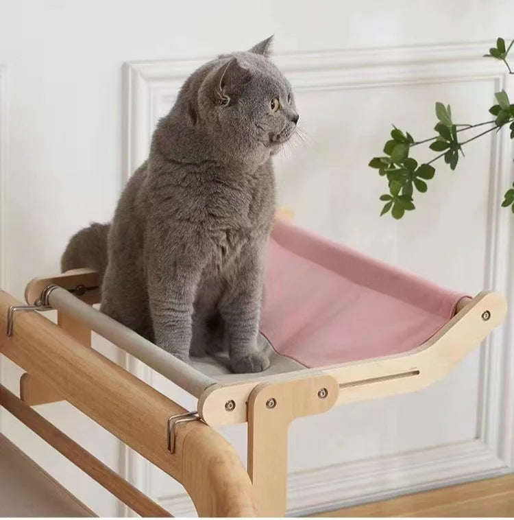 Cat Suspension Hammock Portable Detachable Comfortable Cats Sunroom Seat Cat Climbing Frame Pet Accessories Easy To Wash Cat Bed