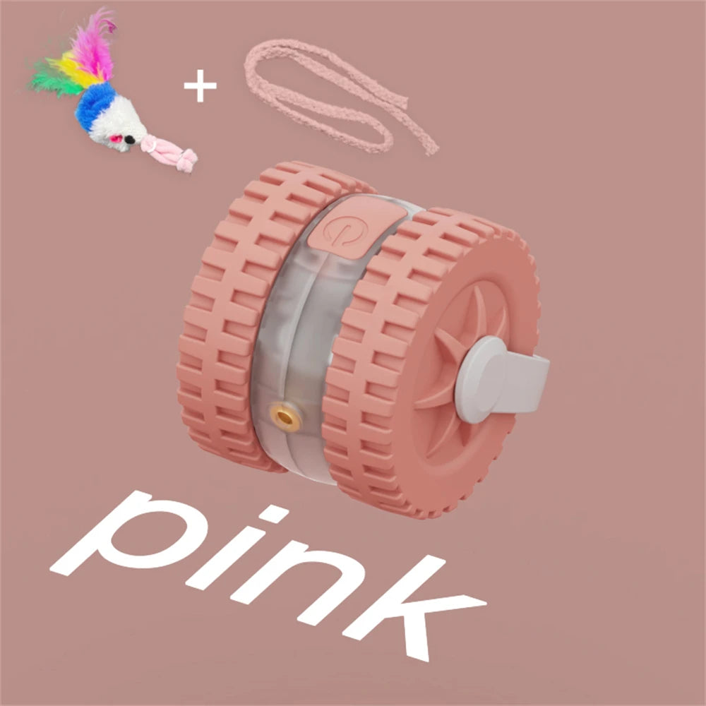 Cat Interactive Ball Toy, Automatic Rolling Ball with Tail, Rechargeable Smart Pet Interactive Toy, Intelligent Mouse for Cat