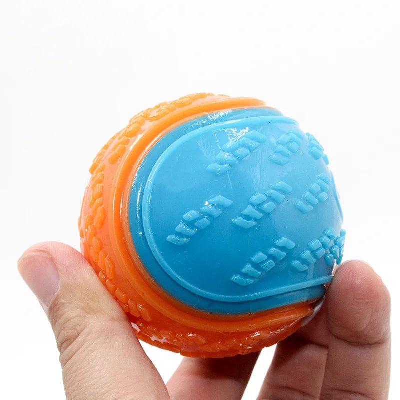 Dogs Interactive Toys Soft TPR Toys for Dog Pet Teeth Cleaning Bite Resistance Squeaky Dog Ball Toy Pet Products Accessories