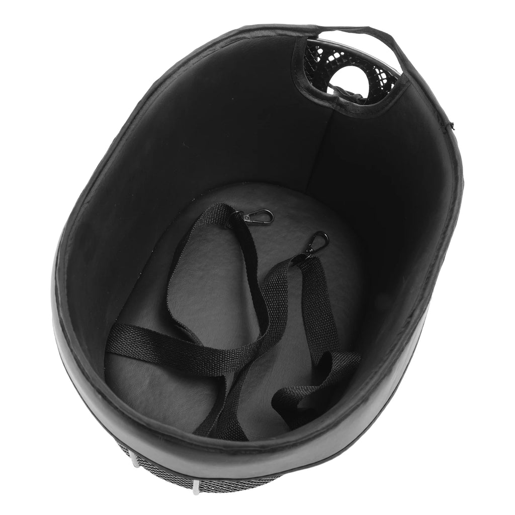 Dog Bike Basket Mountain Bike Shopping Basket Portable Cat and Dog Carrier for Bike Front Crossbar with Sponge Liner SafetyStrap