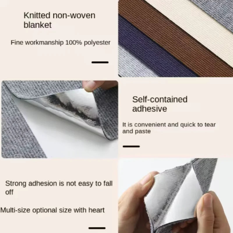 Cat Scratching Mat DIY Self-Adhesive Trimmable Carpet Cat Scratching Post Carpet for Anti-scratching Sofa Furniture Protection