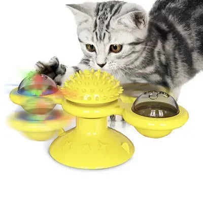 Funny Pet Products for Dropshipping, Interactive Balance Car Cat Chasing Toy With Catnip, Tumbler Swing Toys for Cats Kitten
