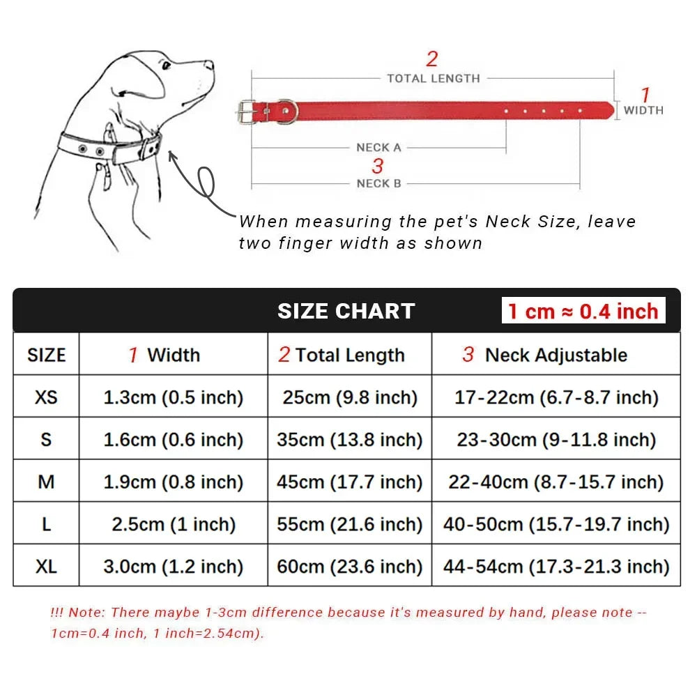 Customized PU Leather Dog Collar Soft Padded Dogs Collars Free Engraving Name for Small Medium Large Dogs Cat Adjustable XS-XL