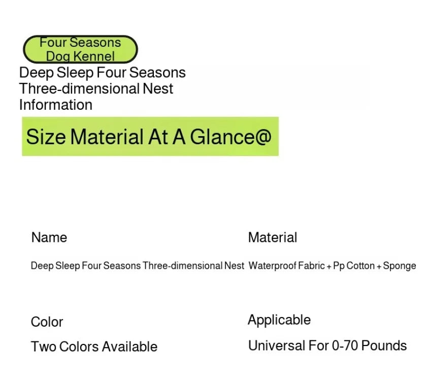 Dog Cat Kennel Universal for All Seasons Summer Pet Kennel with Rattan Mat Raised Edges Large Dog Bed Sofa-feel Mat Sleeping Pad