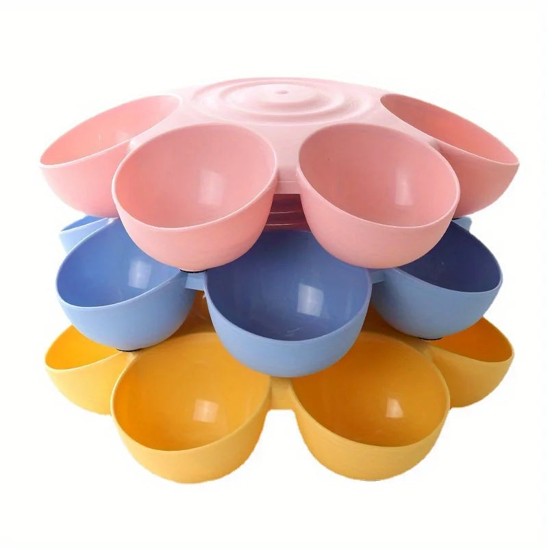 6-in-1 Pet Pet Pet Petal Shaped Cat Bowl, Multi Pet Edible, Multi Functional, Tilted Slow Feed Bowl for Food and Water