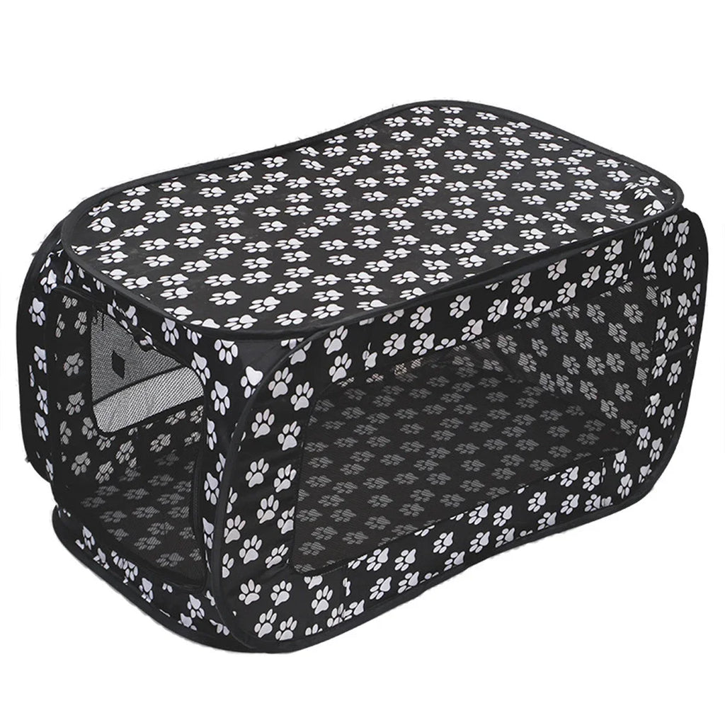 Indoor & Outdoor Foldable Portable Pop-Up Pet Carrier Tent with Mesh Window Zippered Door for Pet Small Dog & Cat Travel Carrier