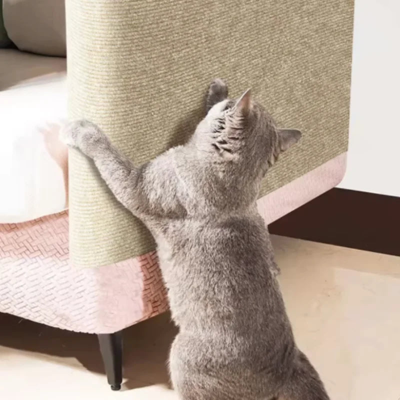 Cat Scratching Mat DIY Self-Adhesive Trimmable Carpet Cat Scratching Post Carpet for Anti-scratching Sofa Furniture Protection