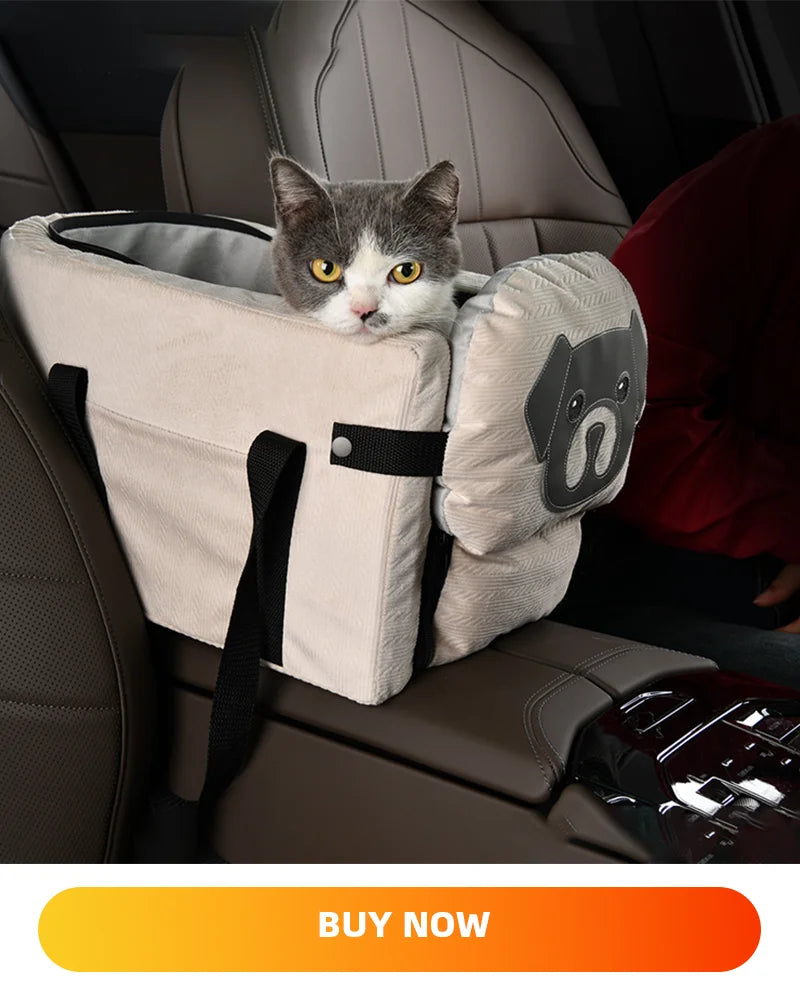 Dog Carrier Car Central Control Pet Safety Seat Dog House Cushion Pet Car Supplies Cat Mat Dog Car Seat Dog Nest PU Leather