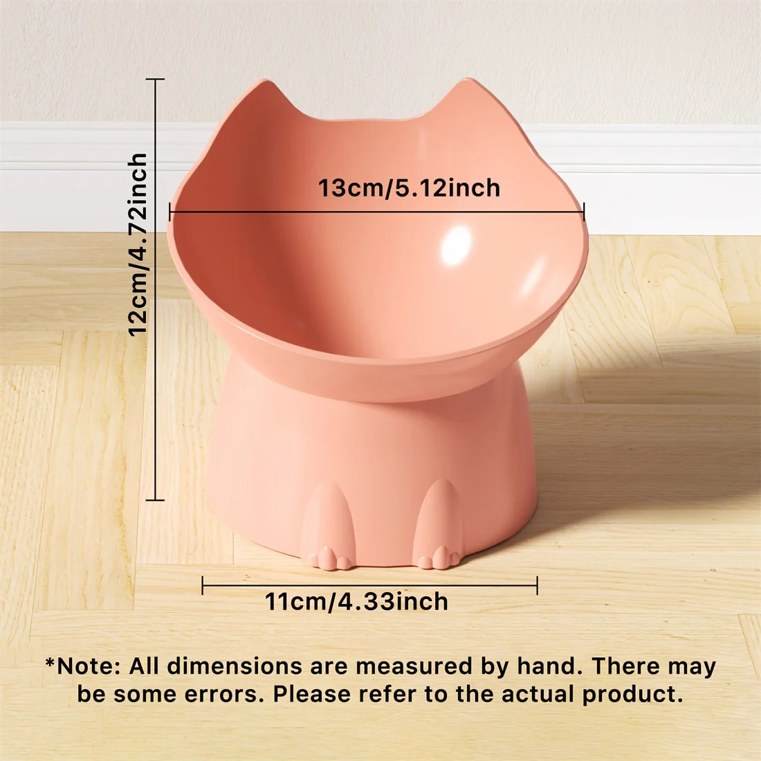 Elevated Pet Feeder for Cats & Dogs - Neck-Friendly, Anti-Tip Slanted Bowl for Food and Water