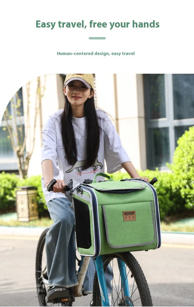 Hot High Quality Pet Bag For Outdoor Use Portable Hand-Held Backpack Nordic Style Bicycle In Car Cat Bag Dog Bag Home Goods