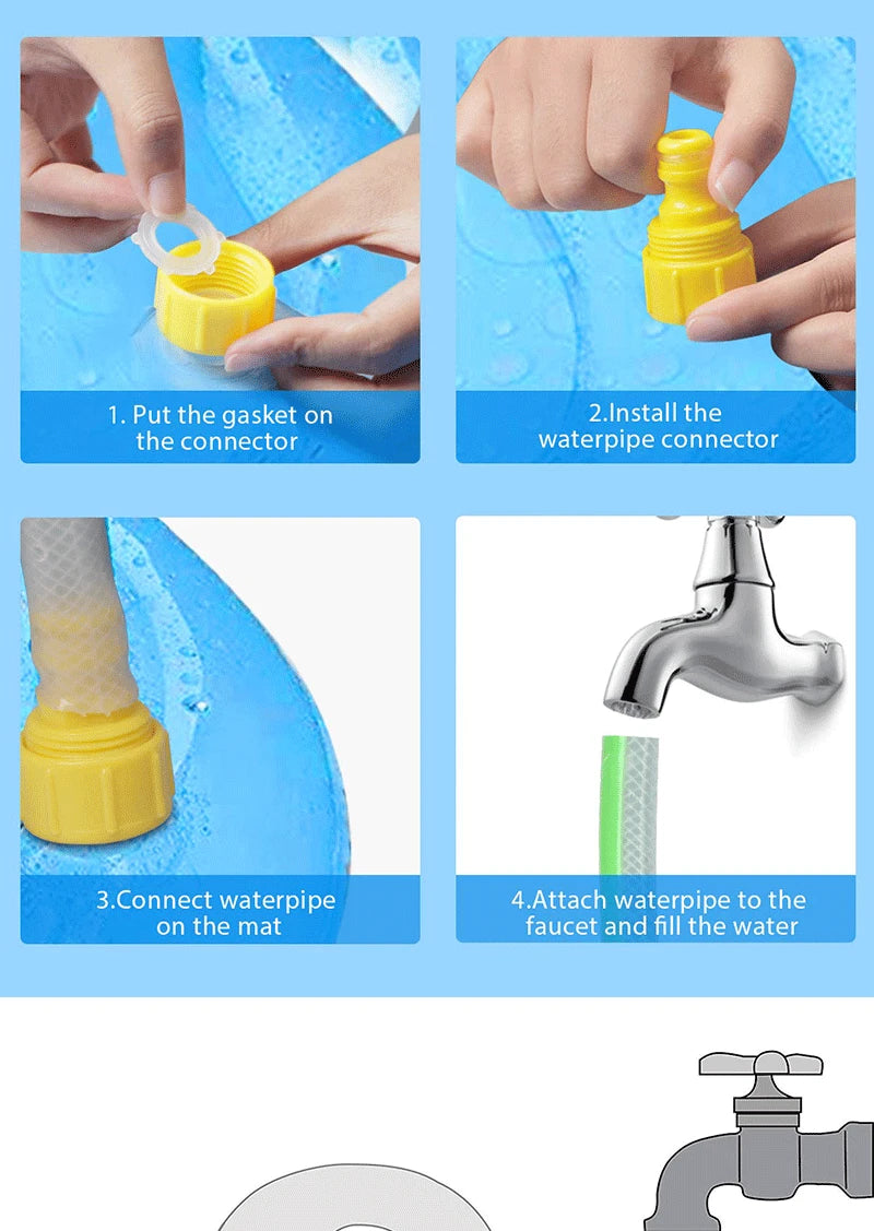 100/170cm Children's Pet Inflatable Water Spray Pad Outdoor Game Dog Interactive Water Spray Toy Outdoor Lawn Water Play Pad