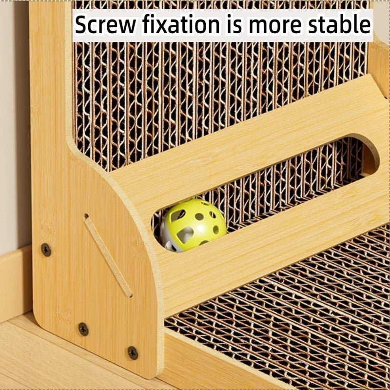 Cat Scratching Board L-shaped Detachable Wooden Wear Resistant and Scratch Resistant Grinding Claw Toy Furniture Protector CAT