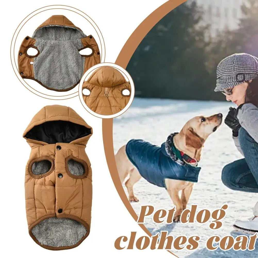 Fleece Warm Pet Clothes For Small Medium Dogs Pet Jacket Thicken Pets Coat For Winter Waterproof Outdoor Puppy Costume Pug Parka