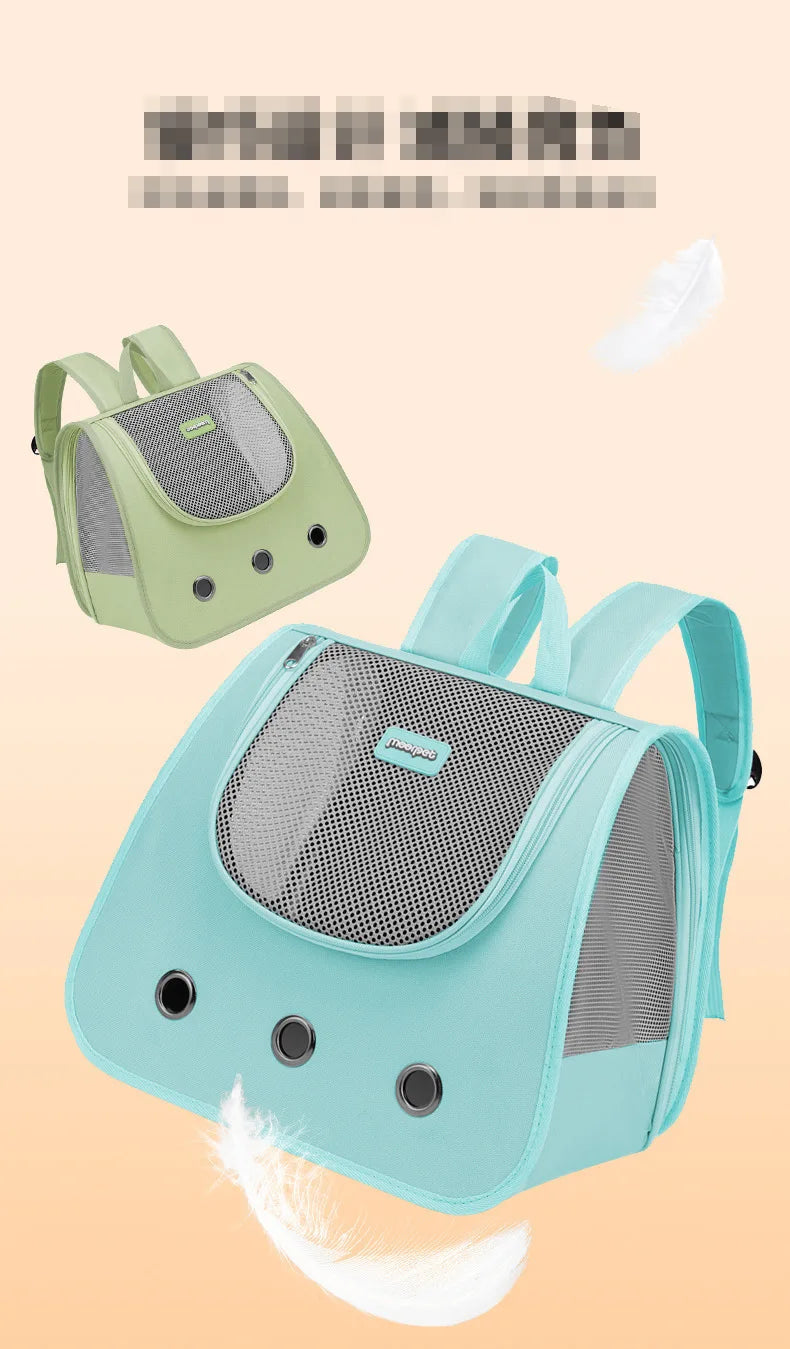 Cat bag hand-held dual shoulder two in one wear-resistant large capacity portable breathable mesh irresistible to cats