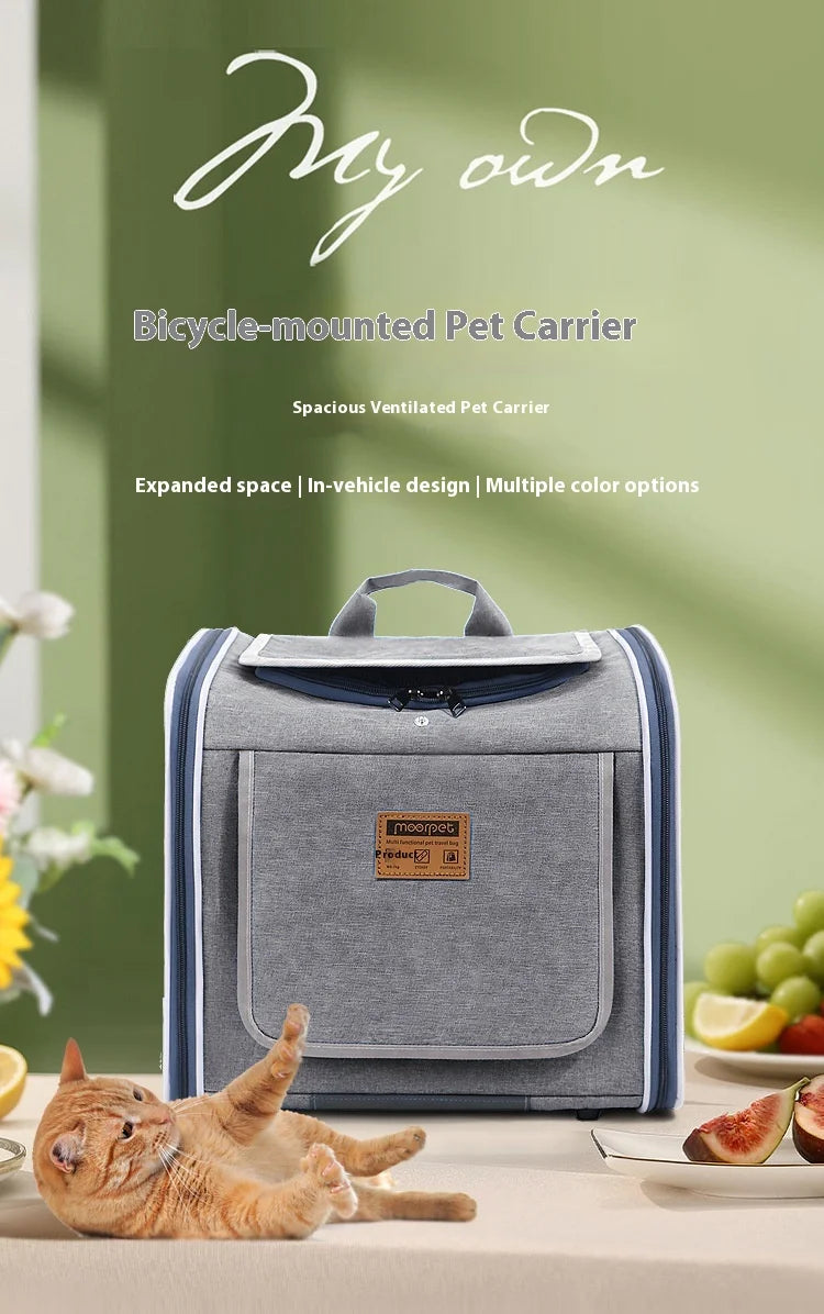 Hot High Quality Pet Bag For Outdoor Use Portable Hand-Held Backpack Nordic Style Bicycle In Car Cat Bag Dog Bag Home Goods