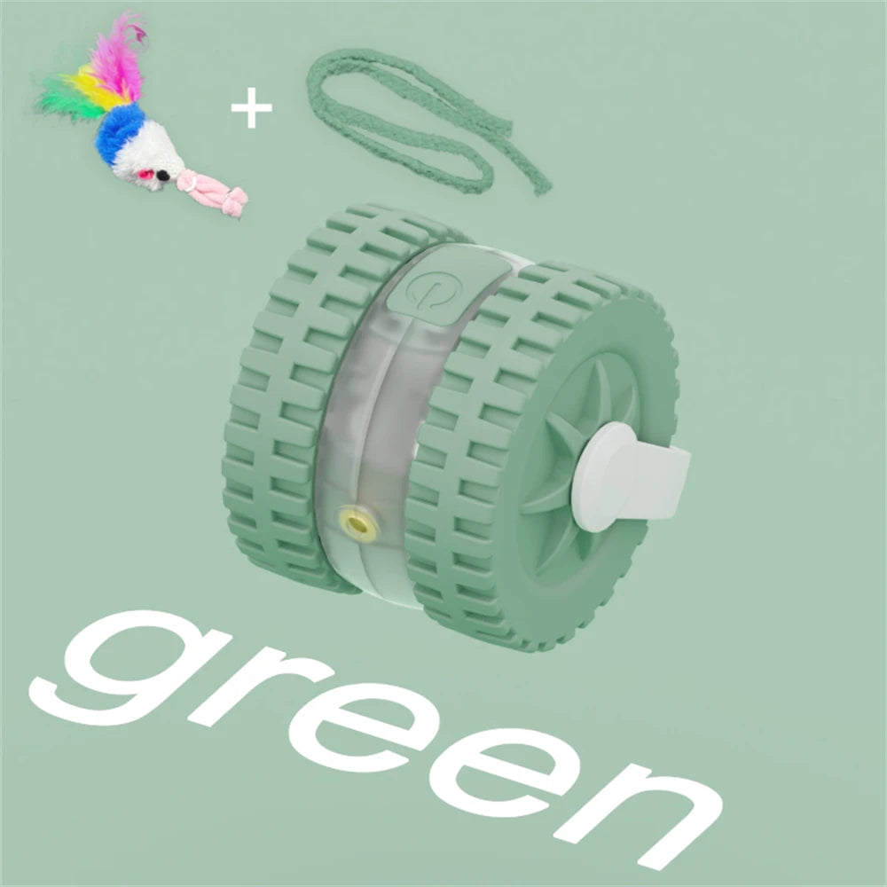 Cat Interactive Ball Toy, Automatic Rolling Ball with Tail, Rechargeable Smart Pet Interactive Toy, Intelligent Mouse for Cat