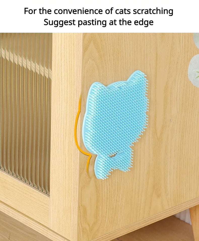 Cat Scratching Board Pet Brush Comb Plastic Scrapy Board Self Service Massage Sticker Remove Floating Hair Brush Pet Supplies