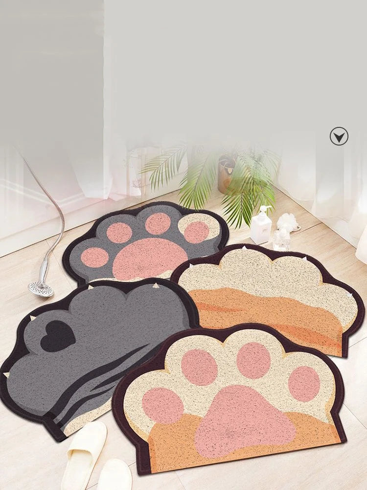 Cute Cat Litter Mat Litter Box Mat Litter Trapping Mat Soft on Kitty Paws Anti Slip Pet Accessories Door Floor mats Bathroom Mat