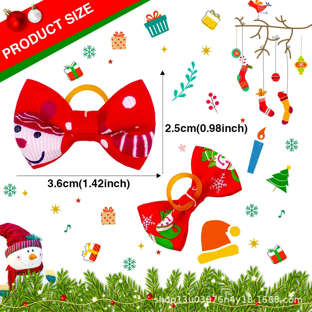 Fashion Mixcolor Pet Products Bowties Christmas Style Removable Pet Collar Accessories Dog Bows Pet Supplies Cat Dog Bowties